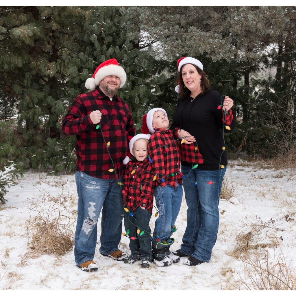 Winter Family Photos photography Tree Farm Santa Hat Larry