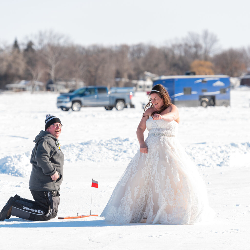 Ice Fishing Wedding Minnesota Crystal Jeremy 41