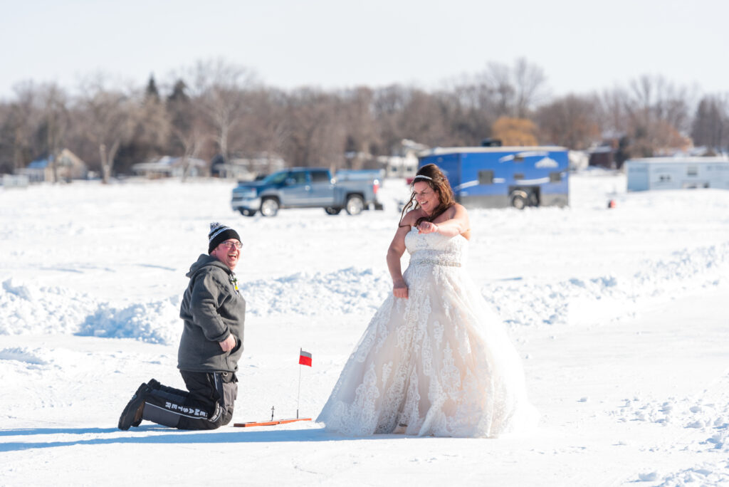 Ice Fishing Wedding Minnesota Crystal Jeremy 41